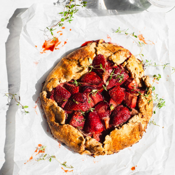 Rustic Strawberry Galette with Thyme| natteats
