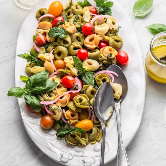 colorful tortellini pasta salad
