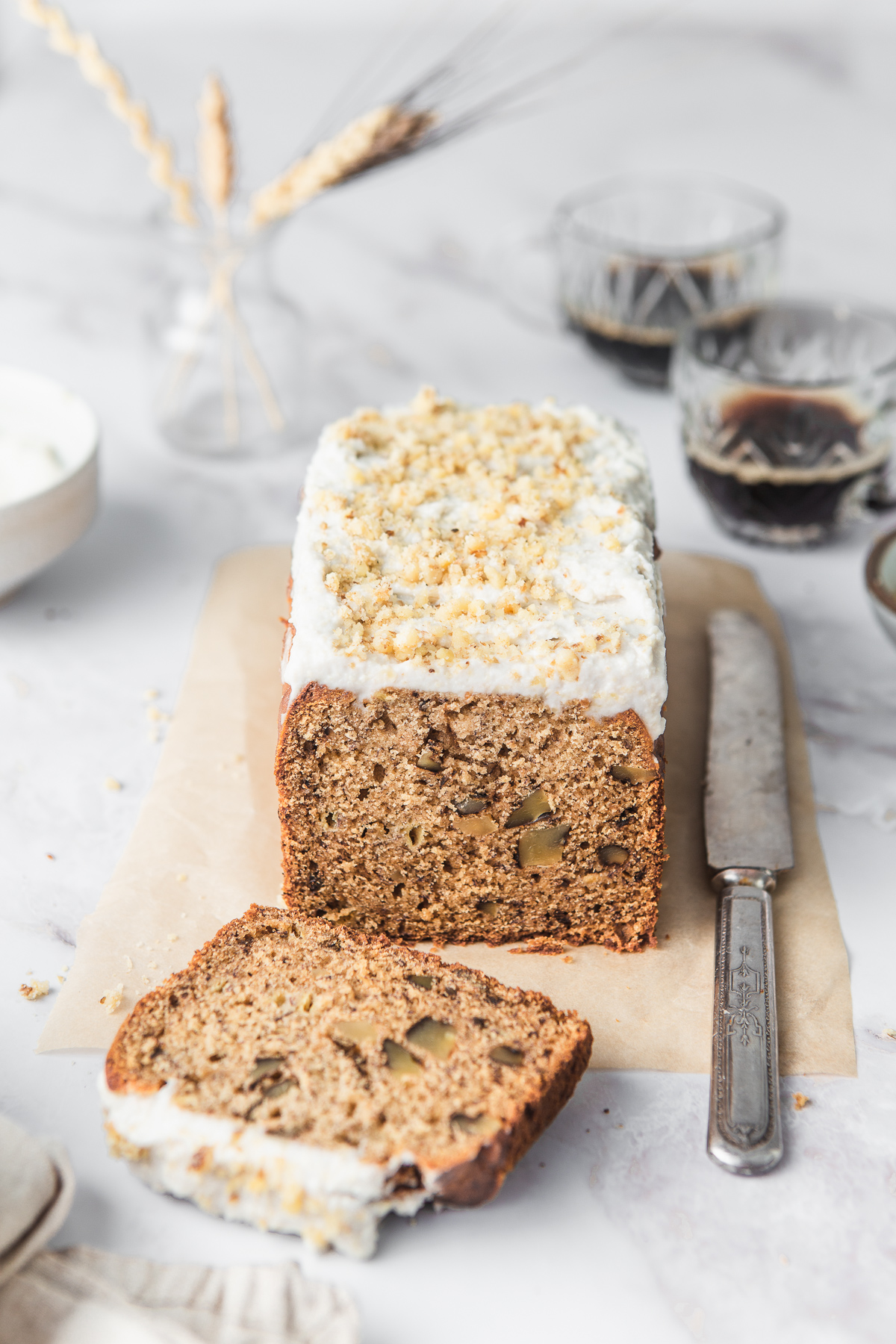 Healthy Banana Walnut Bread (dairy free) | natalia wrobel katz4 healthy banana walnut bread loaf