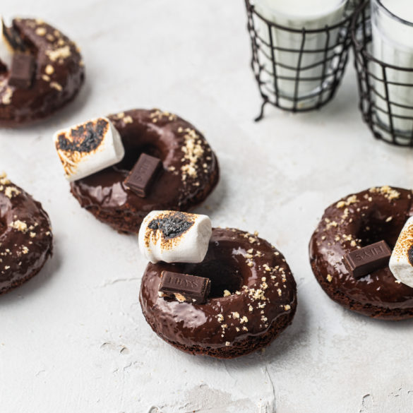 gluten-free chocolate donuts photography