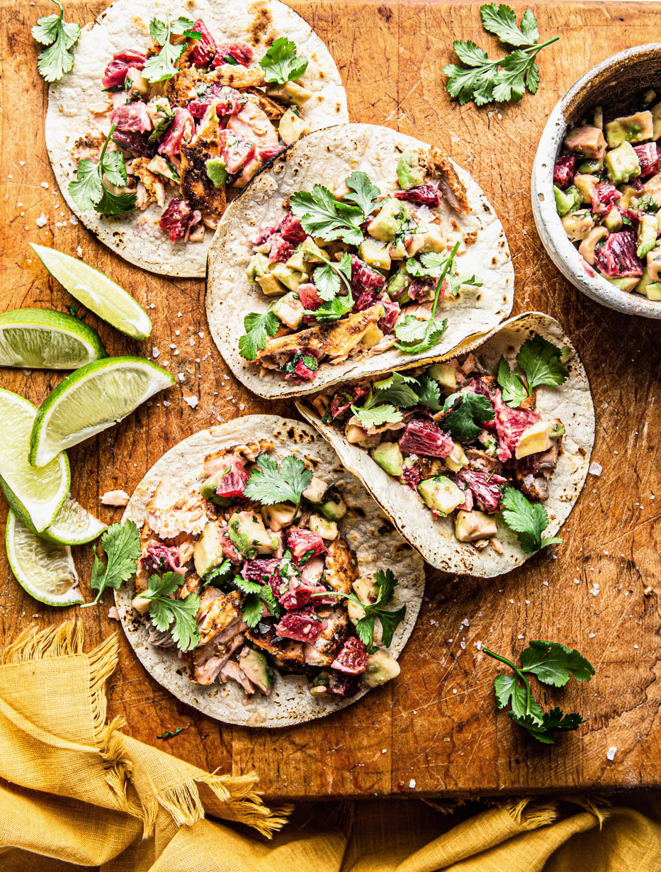 Salmon Tacos with Citrus Salsa natteats