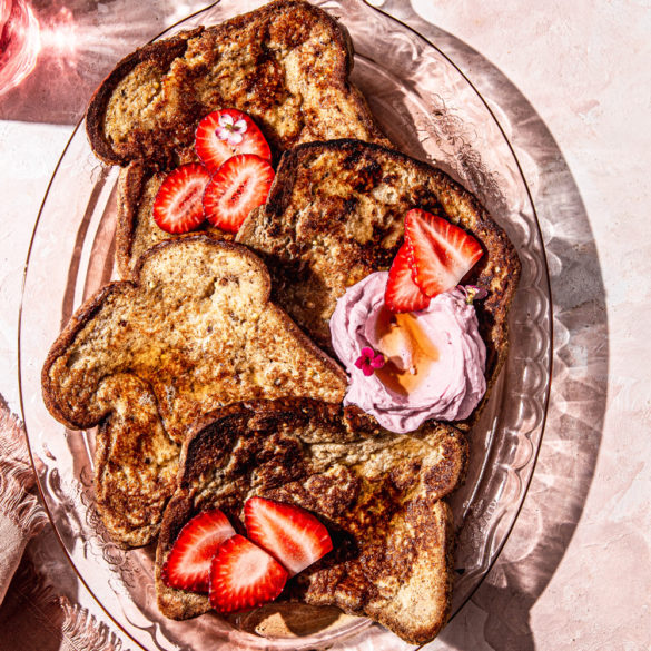 Dairy-Free French Toast with Strawberries (gluten free)