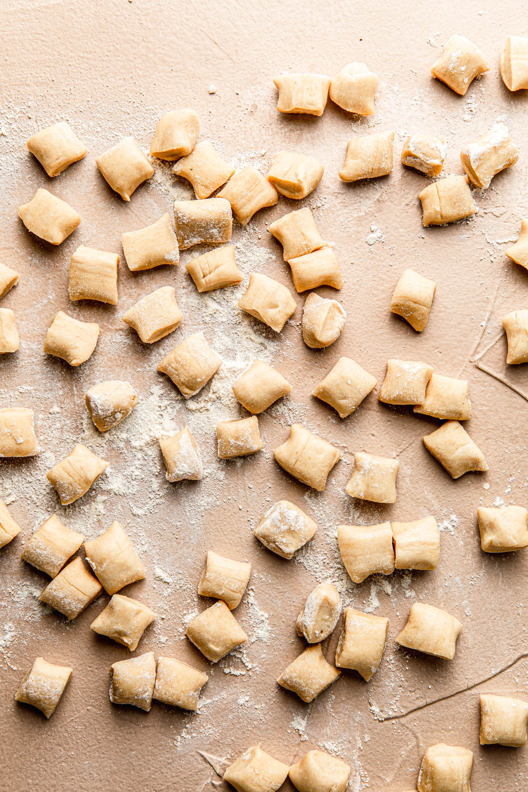 making homemade pasta dough cavatelli