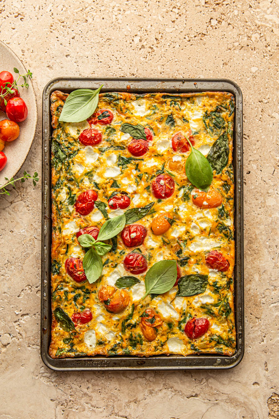 Sheet Pan Frittata with Vegetables food photography