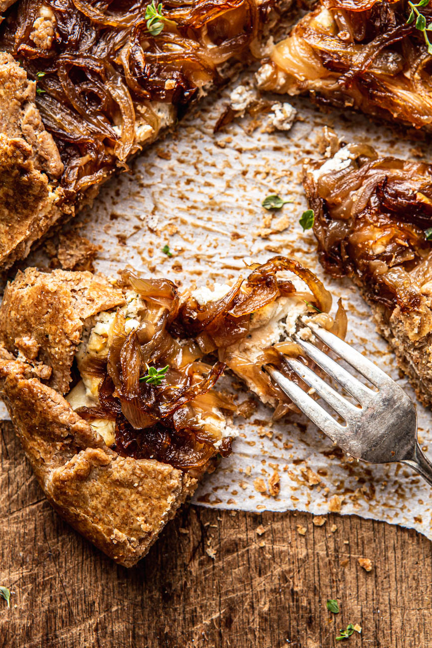 Caramelized Onion Galette with Goat Cheese