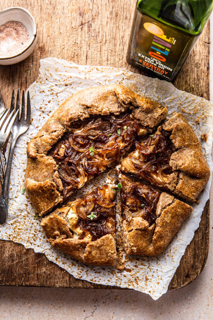 Caramelized Onion Galette with Goat Cheese-natteats