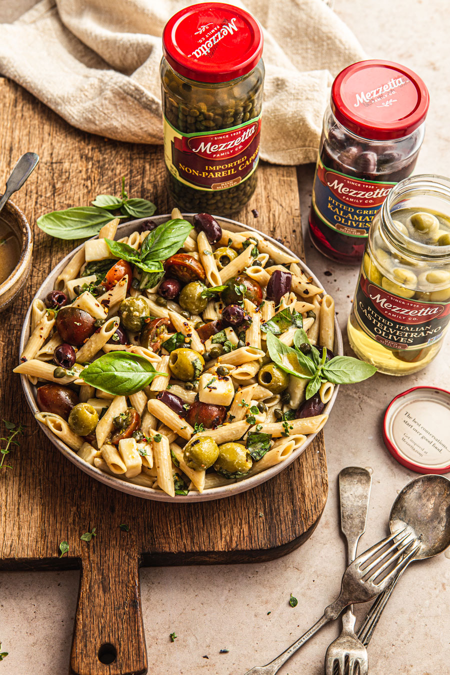 Penne Pasta Salad with Olives - NattEats