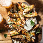 Oven Baked Greek Fries with Yogurt Dill Sauce natteats