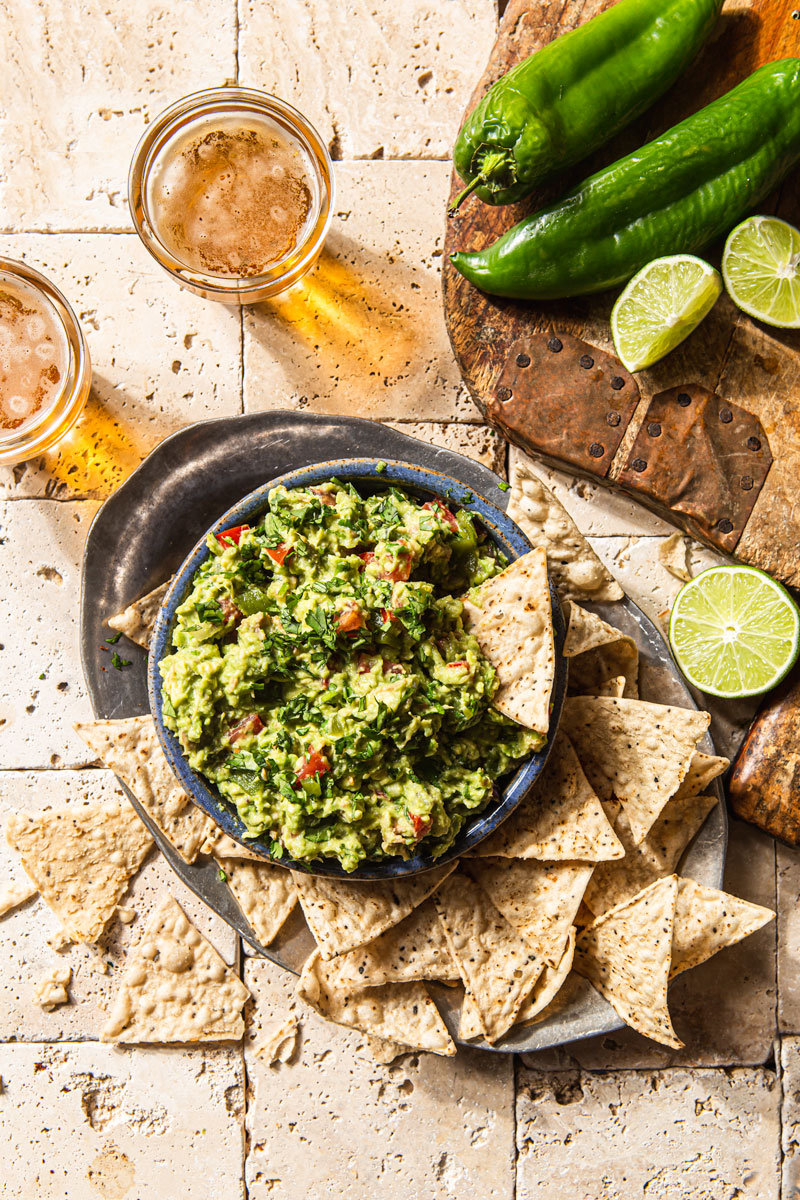Best Restaurant Style Guacamole food photography