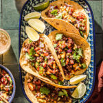 spicy chipotle beef tacos with peach salsa | natteats
