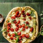 Goat Cheese Pesto Pizza without red sauce