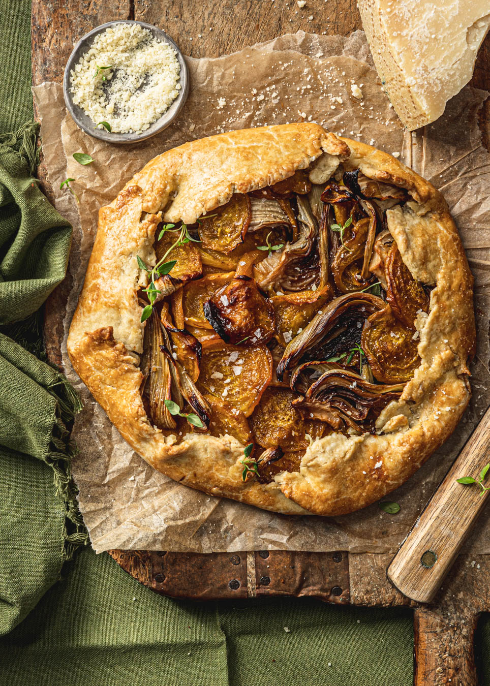 Roasted Beet Galette with Goat Cheese