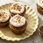 Healthier Carrot Cake Cupcakes with Cream Cheese Frosting